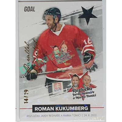 2022/23 Goal Cards Chance Liga 1. série #31 Roman Kukumberk Rozlučka Slavia Parallel 14/19