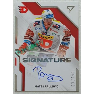 2022/23 Sportzoo ELH 2. série #AS1-MP Matej Paulovič Signature level 1 xxx/150