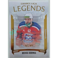 2022/23 Goal Cards Chance Liga 2. série #25 Michal Barinka Legends Autograph xx/49