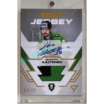 2023/24 Sportzoo ELH 1. série #GJS-JA Juhamatti Aaltonen Game Jersey Auto 03/25