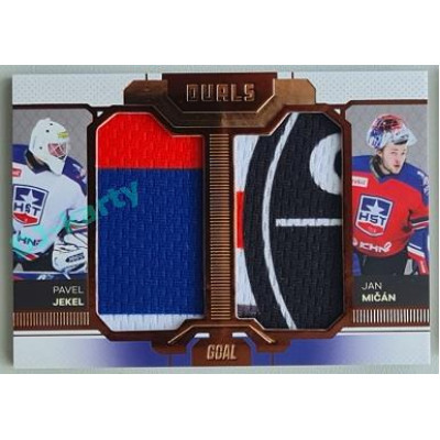 2022/23 Goal Cards Chance Liga Update #D-14 P. Jekel / J. Mičán Duals Jersey Bronze 02/30