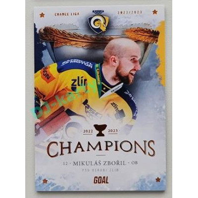 2023 Goal Cards Zlín Champions #11 Mikuláš Zbořil Parallel 7/10