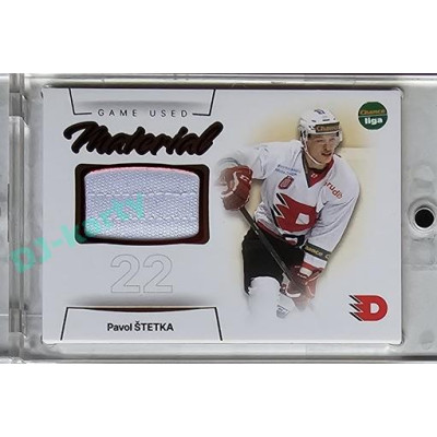 2023/24 Goal cards Chance Liga 1. série #GUM-25 Pavol Štětka Game Used Material 19/30