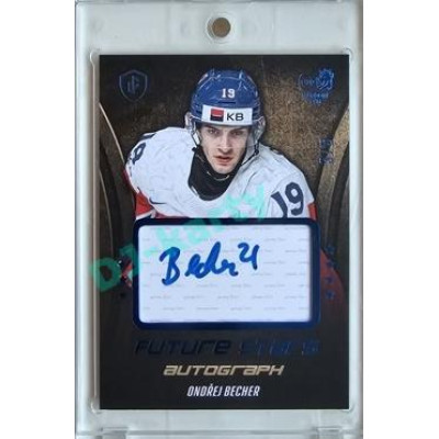 2023/24 LC Expectations Road to Prague #FSA-12 Ondřej Becher Future Stars Autograph Blue 3/5