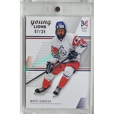 2023/24 Legendary Cards Hlinka Gretzky Cup Young Lions #18 Matěj Kubiesa Rainbow xx/39