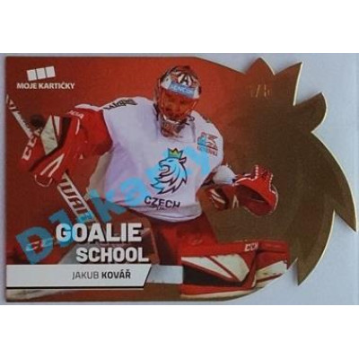 2020 MK reprezentace Jan Kovář #8 1/5 Goalie School Die-cut Gold