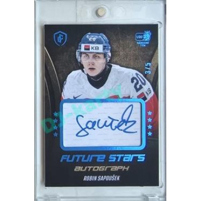 2023/24 LC Expectations Road to Prague #FSA-13 Robin Sapoušek Future Stars Autograph Blue 3/5