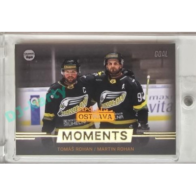 2023/24 Goal cards Chance Liga 2. série #MOM-02 Tomáš Rohan / Martin Rohan Moments Expo Ostrava 1of2