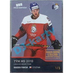 2020 MK reprezentace Radek Faksa #70 1/5 Blue Czech Expo