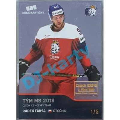 2020 MK reprezentace Radek Faksa #70 1/5 Blue Czech Expo