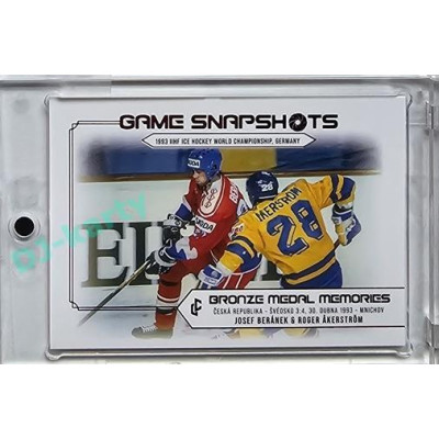 2023 LC Bronze Medal Memories 1993 #GS-12 Josef Beránek, Roger Åkerström Game Snapshots Red parallel 12/25