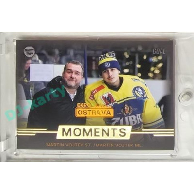 2023/24 Goal cards Chance Liga 2. série #MOM-08 Martin Vojtek se synem Moments Expo Ostrava 1of2
