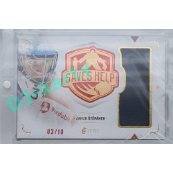 2021/22 Legendary Cards SAVES HELP MEMORABILIA SERIES #SHM-20 Jakub Štěpánek Memorabilia Red 03/10