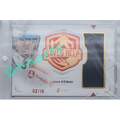 2021/22 Legendary Cards SAVES HELP MEMORABILIA SERIES #SHM-20 Jakub Štěpánek Memorabilia Red 03/10
