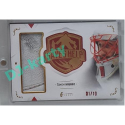 2021/22 Legendary Cards SAVES HELP MEMORABILIA SERIES #SHM-23 Šimon Hrubec Memorabilia Red 01/10