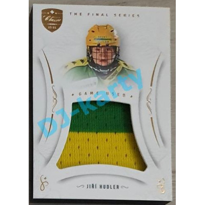2021/22 OFS The Final Series Jiří Hudler #JER-JH Game Used Jersey Gold PROMO