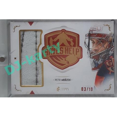 2021/22 Legendary Cards SAVES HELP MEMORABILIA SERIES #SHM-30 Petr Mrázek Memorabilia Red 03/10