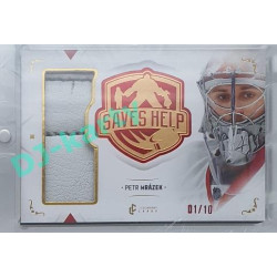 2021/22 Legendary Cards SAVES HELP MEMORABILIA SERIES #SHM-31 Petr Mrázek Memorabilia Red 01/10