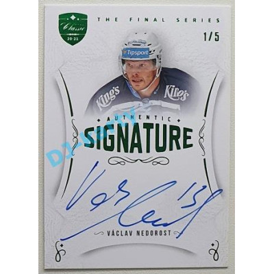 2021/22 OFS The Final Series Václav Nedorost #TFS-VN 1/5 Authentic Signature Emerald