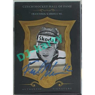 2020 OFS Síň slávy českého hokeje František Kaberle ml. #SSCH-FKA 2/20 Black Authentic Signature Blue