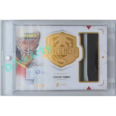 2021/22 Legendary Cards SAVES HELP MEMORABILIA SERIES #SHM-02 Dominik Furch Memorabilia Gold 04/15