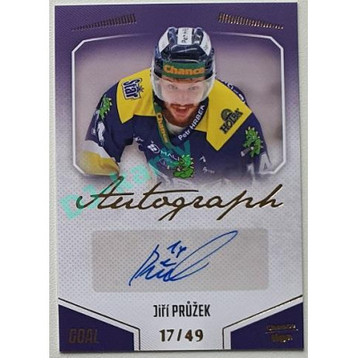 2022/23 Goal Cards Chance Liga 1. série #A-77 Jiří Průžek Autograph 17/49