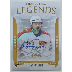2022/23 Goal Cards Chance Liga 2. série #26 Jan Dresler Legends Autograph xx/49