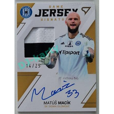 2022/23 Sportzoo Fortuna Liga 2. série #GJS-MA Matúš Macvík Game Jersey Auto 14/25