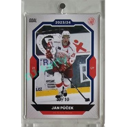 2023/24 Goal cards Chance Liga 2. série #340 Jan Půček Blue 10/10