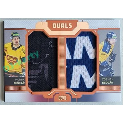 2022/23 Goal Cards Chance Liga Update #D-15 P. Miškář / Z. Sedlák Duals Jersey Bronze 03/30