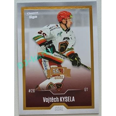 2022/23 Goal Cards Chance Liga 2. série #256 Vojtěch Kysela Expo Gold 1 of 3