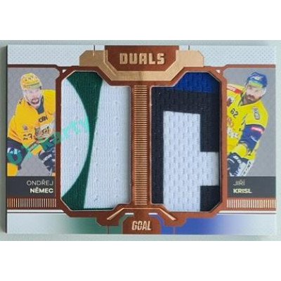 2022/23 Goal Cards Chance Liga Update #D-16 O. Němec / J. Krisk Duals Jersey Bronze 04/30