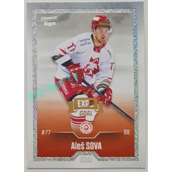 2022/23 Goal Cards Chance Liga 2. série #334 Aleš Sova Expo Rainbow Dotted 1/1