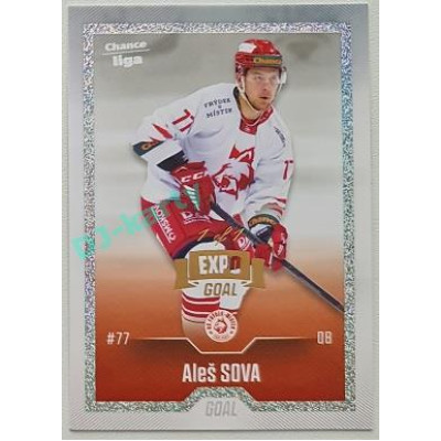 2022/23 Goal Cards Chance Liga 2. série #334 Aleš Sova Expo Rainbow Dotted 1/1