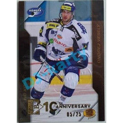 2020/21 OFS 2. série Ondřej Veselý #21 05/25 Buyback Embosed GOLD