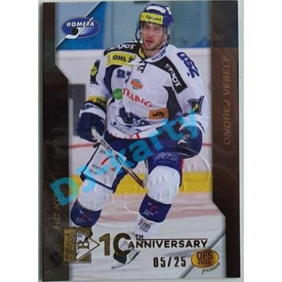 2020/21 OFS 2. série Ondřej Veselý #21 05/25 Buyback Embosed GOLD