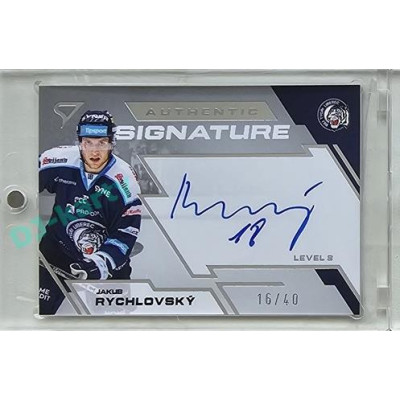 2023/24 Sportzoo ELH 2. serie #SL3-RY Jakub Rychlovský Authentic Signature Level 3 16/40