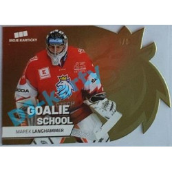 2020 MK reprezentace Marek Langhamer #10 1/5 Goalie School Die-cut Gold