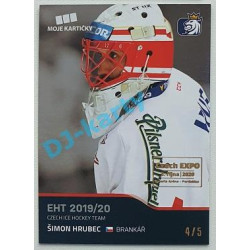 2020 MK reprezentace Šimon Hrubec #10 1/5 Silver Czech Expo