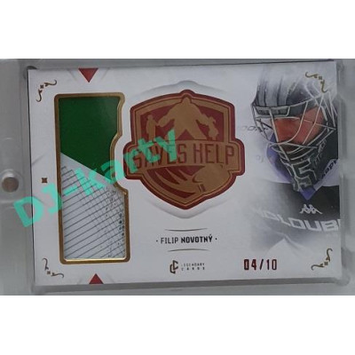 2021/22 Legendary Cards SAVES HELP MEMORABILIA SERIES #SHM-33 Filip Novotný Memorabilia Red 04/10