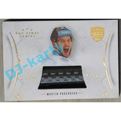 2021/22 OFS The Final Series Martin Procházka #STI-PRM Game Used Stick Gold PROMO