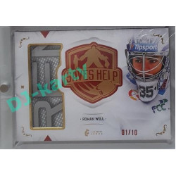 2021/22 Legendary Cards SAVES HELP MEMORABILIA SERIES #SHM-37 Roman Will Memorabilia Red 01/10