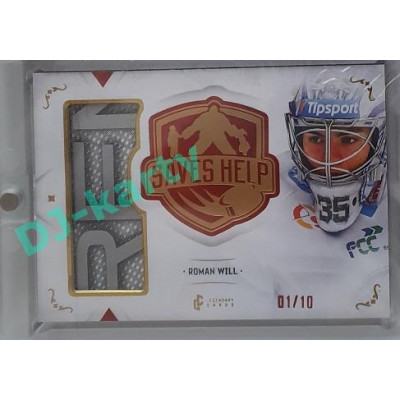 2021/22 Legendary Cards SAVES HELP MEMORABILIA SERIES #SHM-37 Roman Will Memorabilia Red 01/10