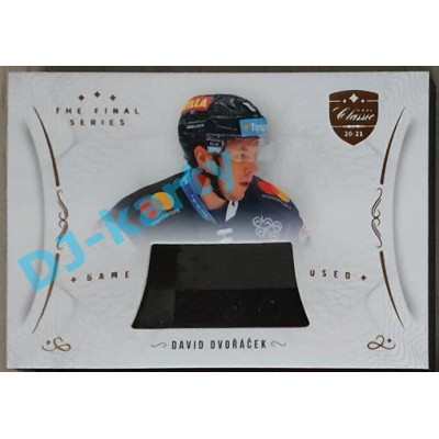 2021/22 OFS The Final Series David Dvořáček #STI-DVD Game Used Stick Gold PROMO