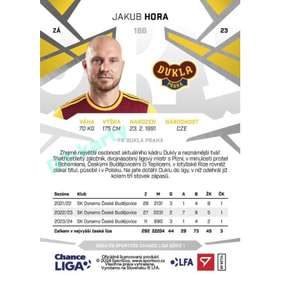 2024/25 Sportzoo Chance Liga 1. série #186 Jakub Hora