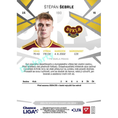 2024/25 Sportzoo Chance Liga 1. série #190 Štěpán Šebrle