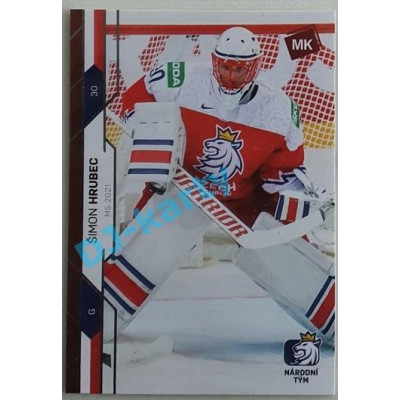 2021 MK reprezentace Šimon Hrubec MS 2021 #58 9/25 Red