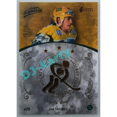 2021 Legendary Cards League Dynasty Vsetín Jan Srdínko #40 15/19 Gold Rainbow