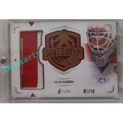 2021/22 Legendary Cards SAVES HELP MEMORABILIA SERIES #SHM-26 Milan Klouček Memorabilia Red 01/10