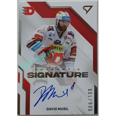 2022/23 Sportzoo ELH 1. série #AS2-DM David Musil Signature level 2 xxx/100